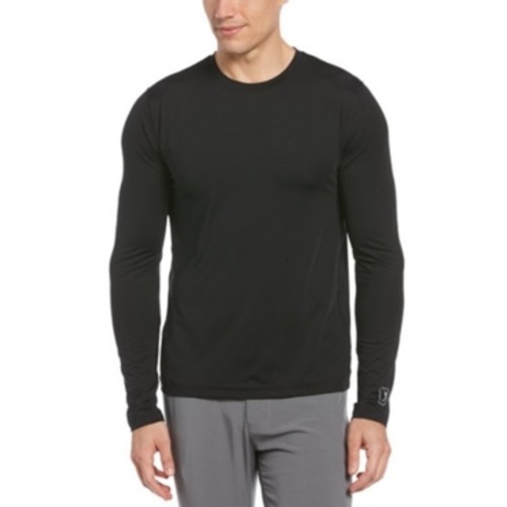 PGA Tour Mens Solar Block Crewneck‎ 50+ UPF - Black - Size XL